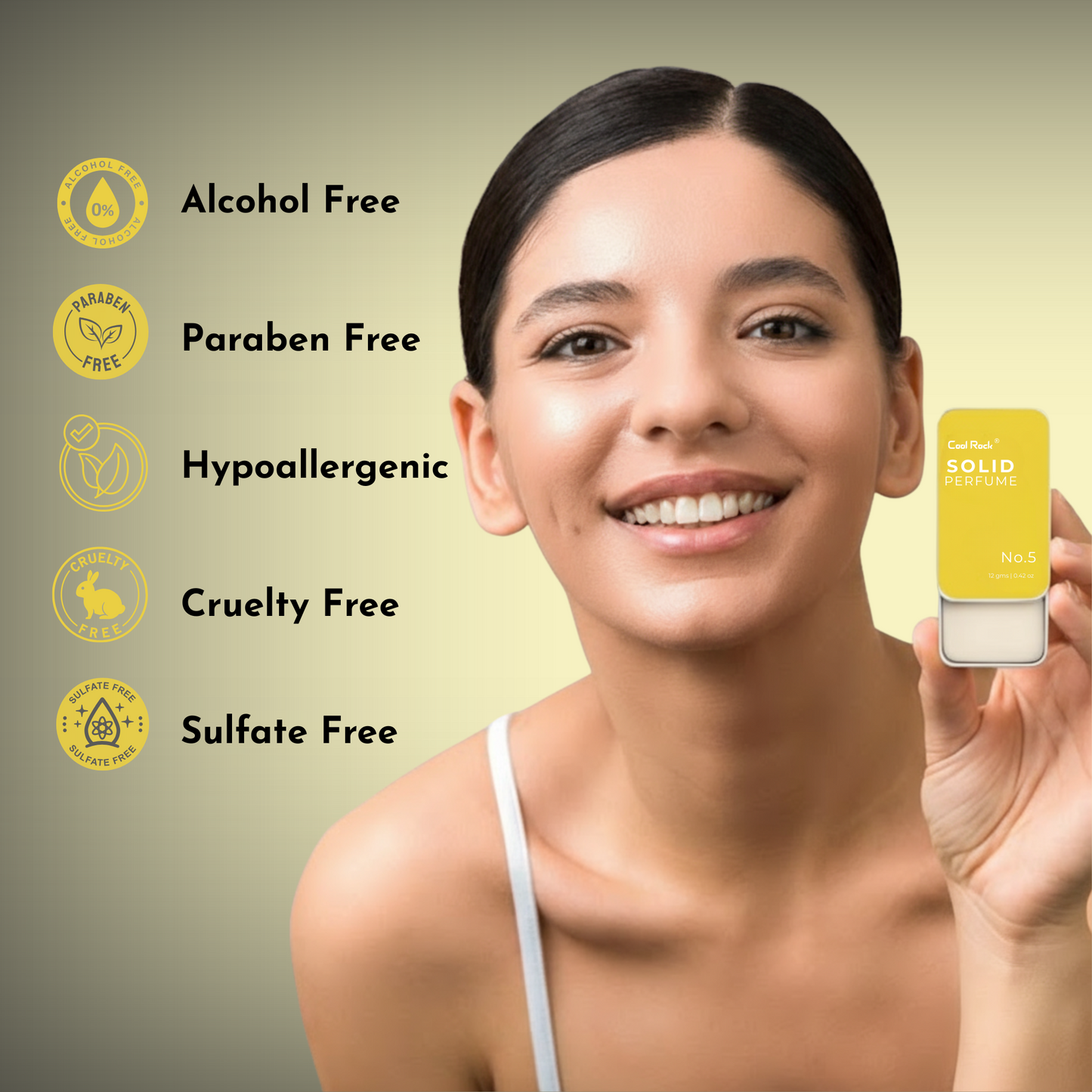 Cool Rock Solid Perfume Duo – No.5 & Legend | Long-Lasting, Alcohol-Free, Travel-Friendly | 12g Each