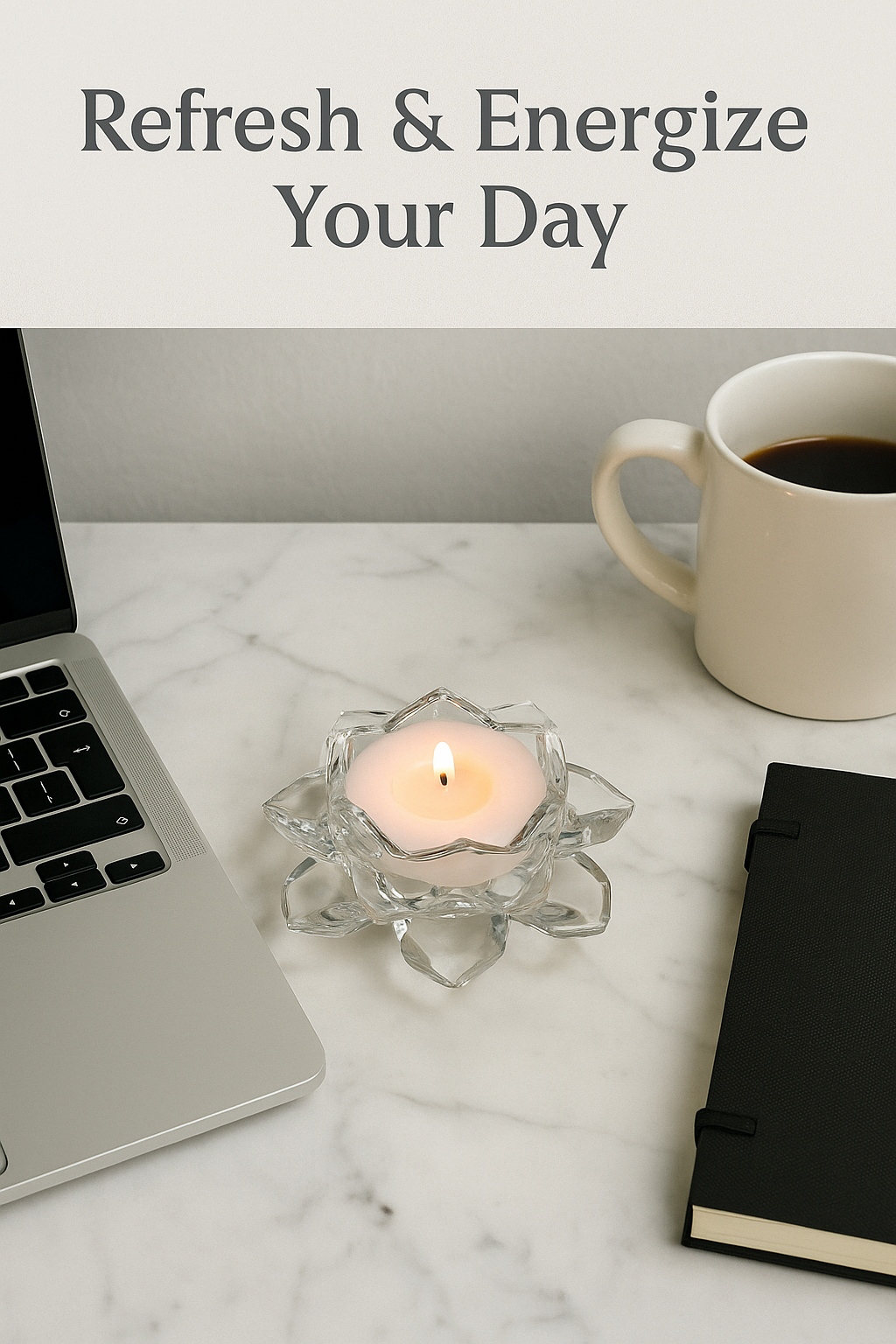 Cool Rock Handcrafted 100% Soy Wax Scented Candle – Smoke-Free, Lead-Free Wick, Natural 60g Wax, up to 15-Hour Clean Burn – Refresh & Energize