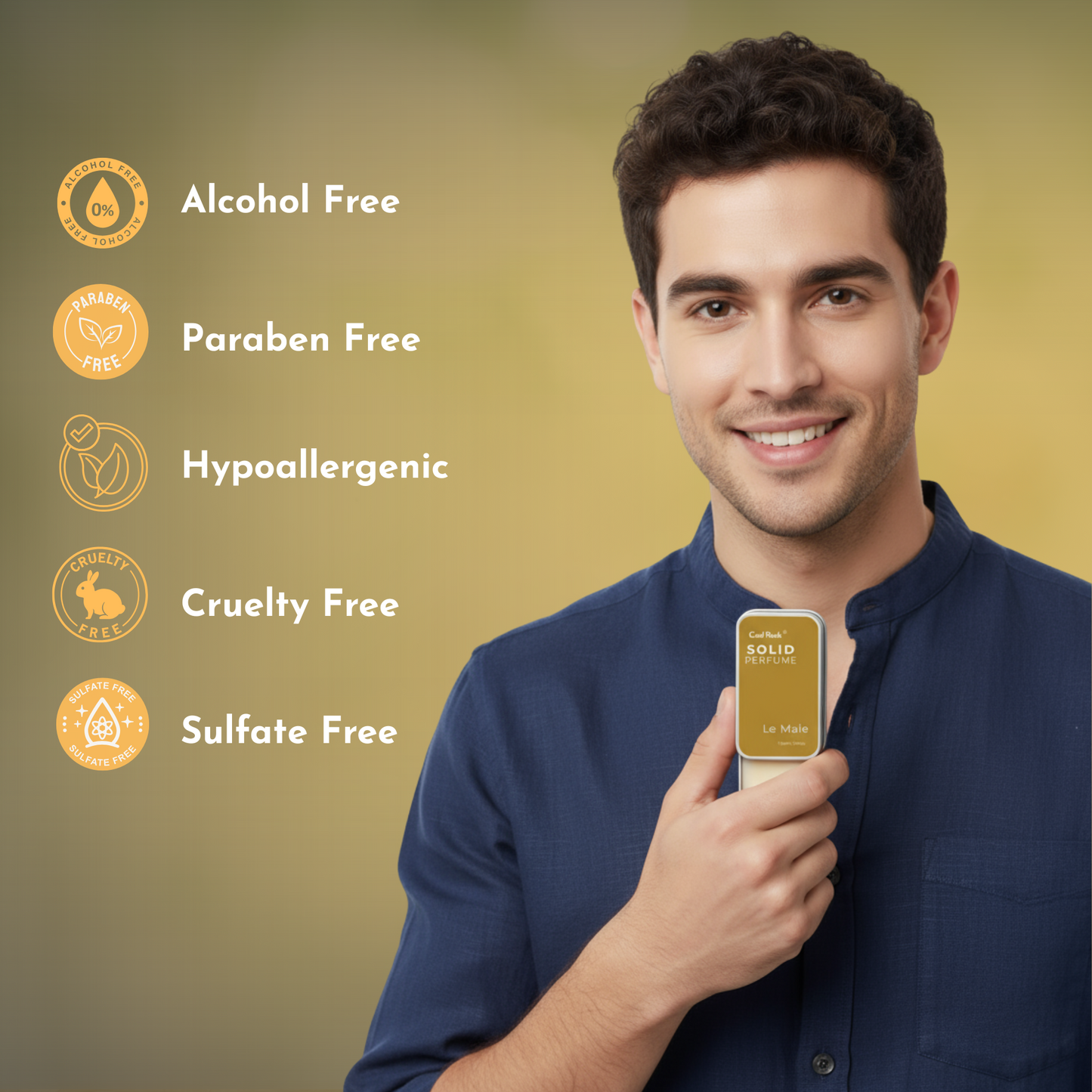 Cool Rock Solid Perfume Duo – Good Girl & Le Male | Natural Long-Lasting Pocket Fragrance Set for Men & Women