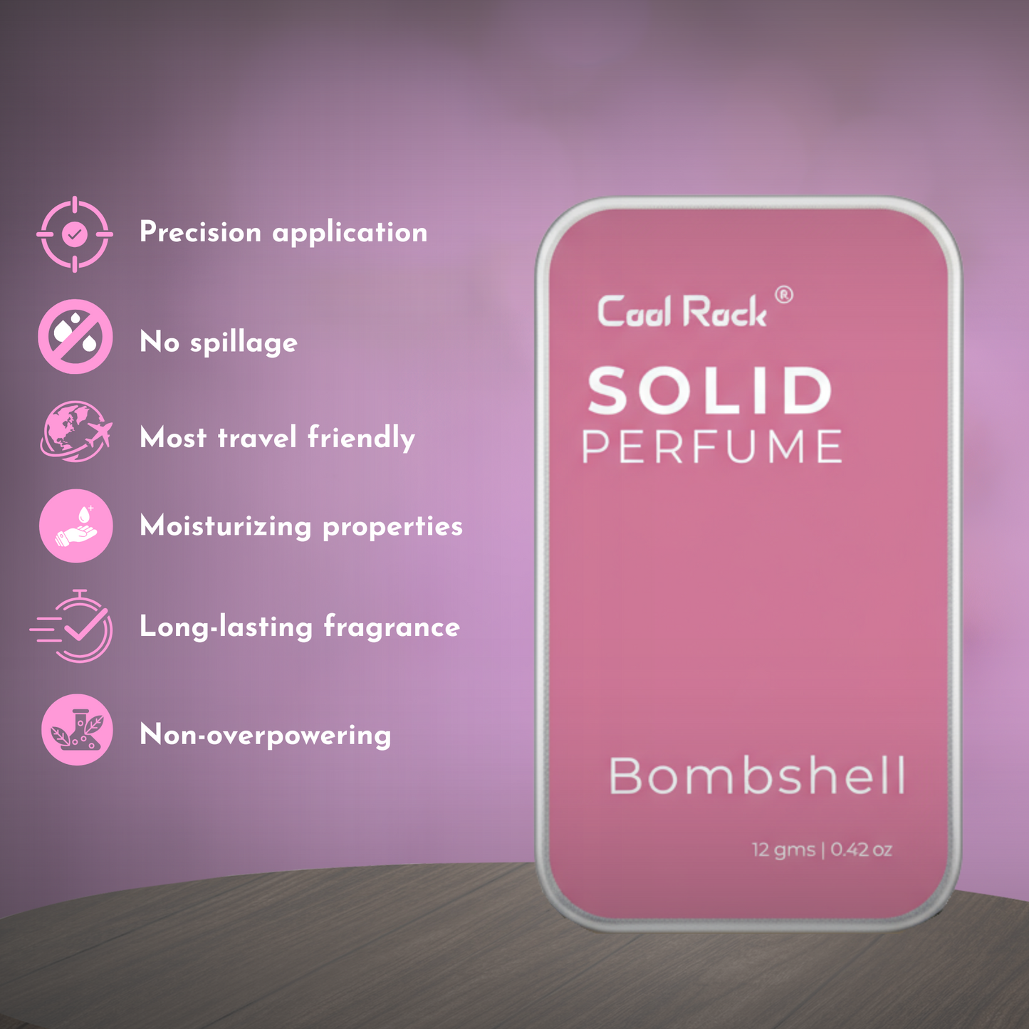 Cool Rock Solid Perfume Combo – Bombshell & Chief | Long Lasting Solid Fragrance for Men & Women | Travel-Friendly Pocket Perfume Balm (12g Each)