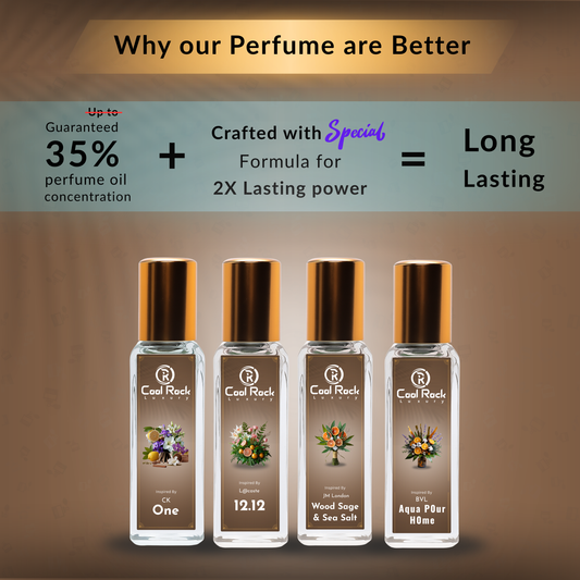 C-3 | Fresh & Clean Perfume Set | One, 12.12, Wood Sage & Sea Salt, Aqua Pour Homme | Crisp Daily Wear Unisex Combo (4 x 20ml)