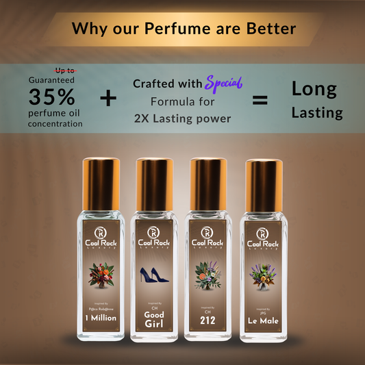 C-4 | Night Out Perfume Set | 1 Million, Good Girl, 212 & Le Male | Bold & Seductive Party Wear Combo (4 x 20ml)