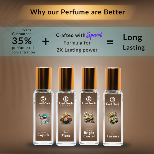 C-2 | Signature Romance Perfume Set – Cupid, Flora, B.Crystal & Romance | Soft Floral & Sweet Perfume Combo for Women (4 x 20ml)