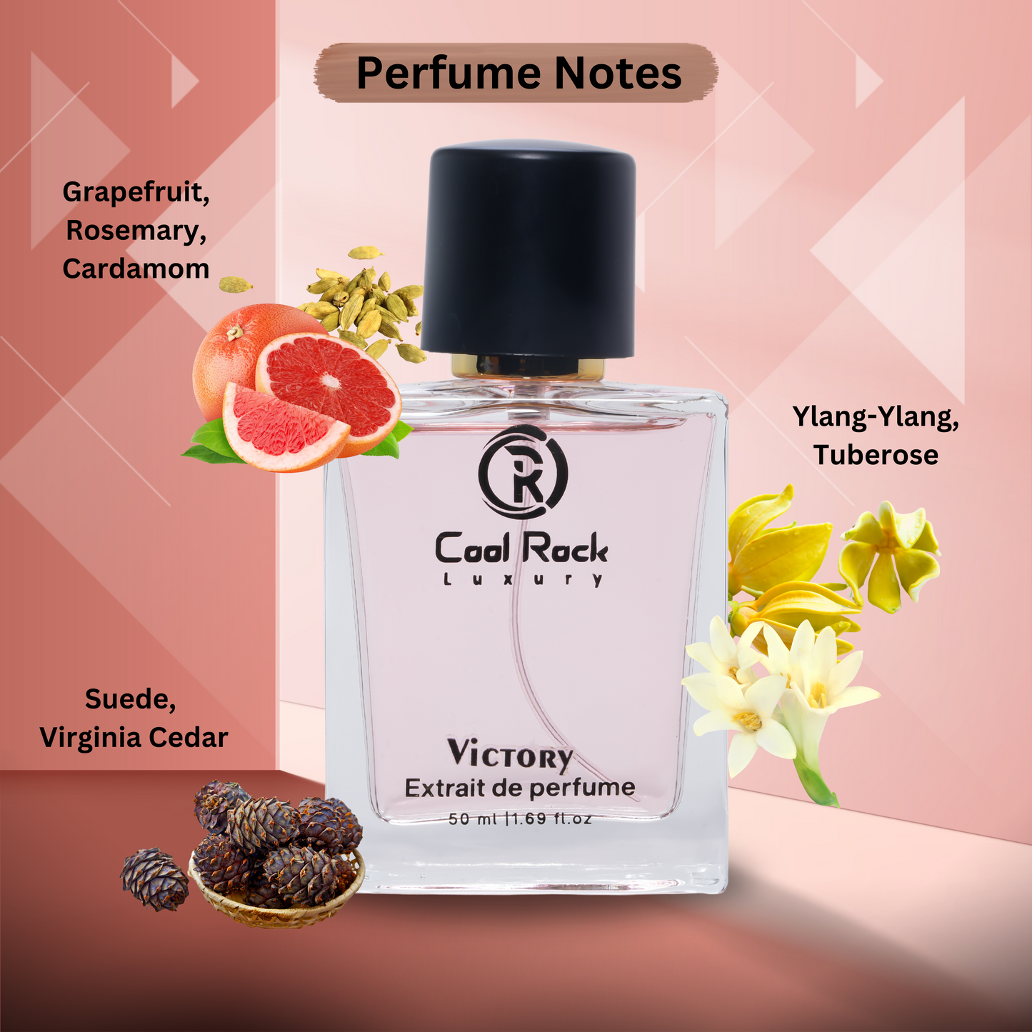 Cool Rock Luxury | Long Lasting 3x50ml Perfume for Men and Women | Floral, Musky and OUD Premium Fragrance Scent with Extrait De Parfum