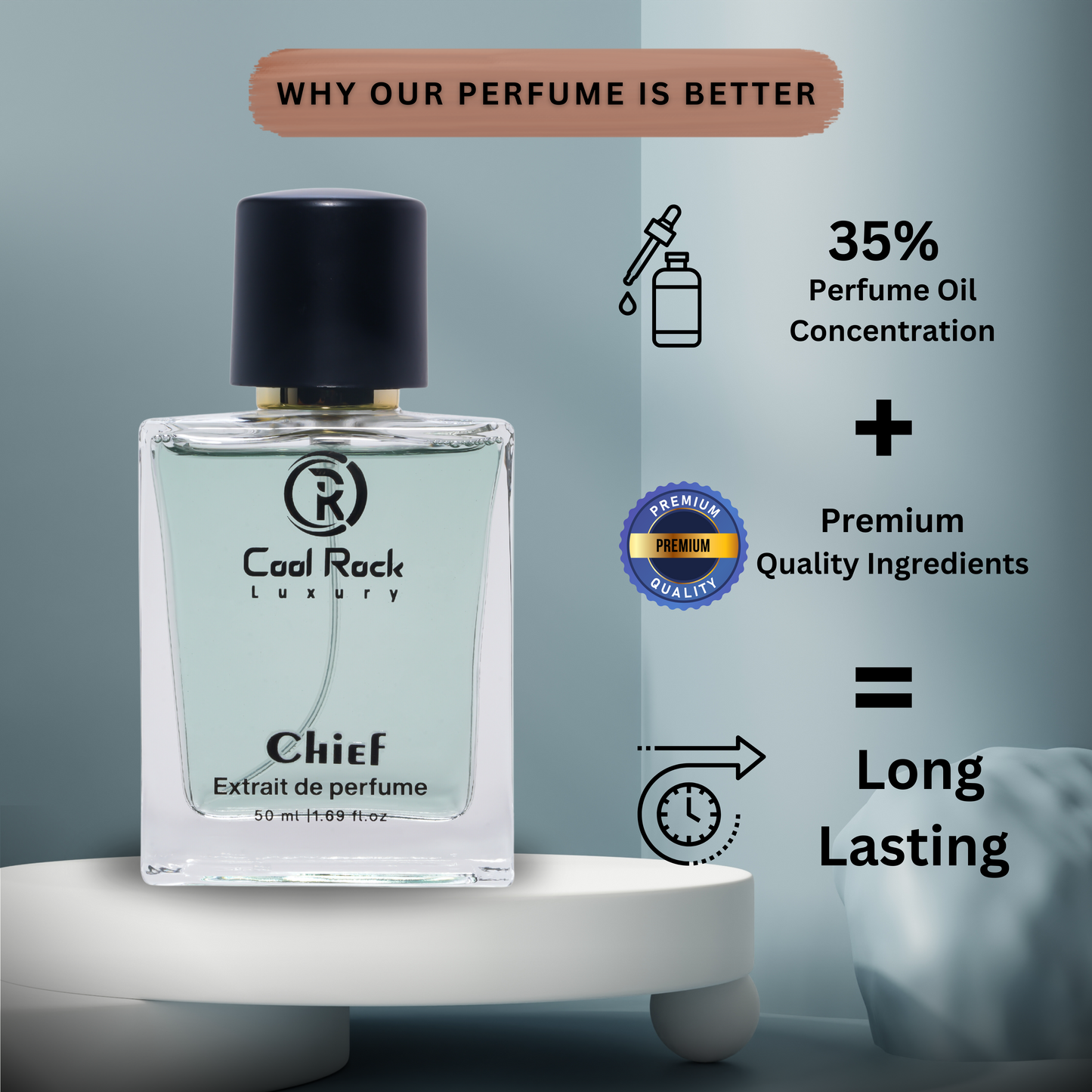 Premium Perfume Set of 3x50ml | Wonder Vibes For Men | Streak For Women | Chief Unisex Luxury Fragrance Scent