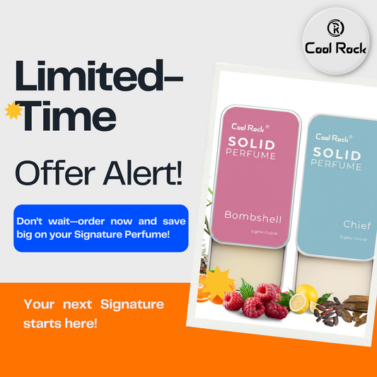 Cool Rock Solid Perfume Combo – Bombshell & Chief | Long Lasting Solid Fragrance for Men & Women | Travel-Friendly Pocket Perfume Balm (12g Each)