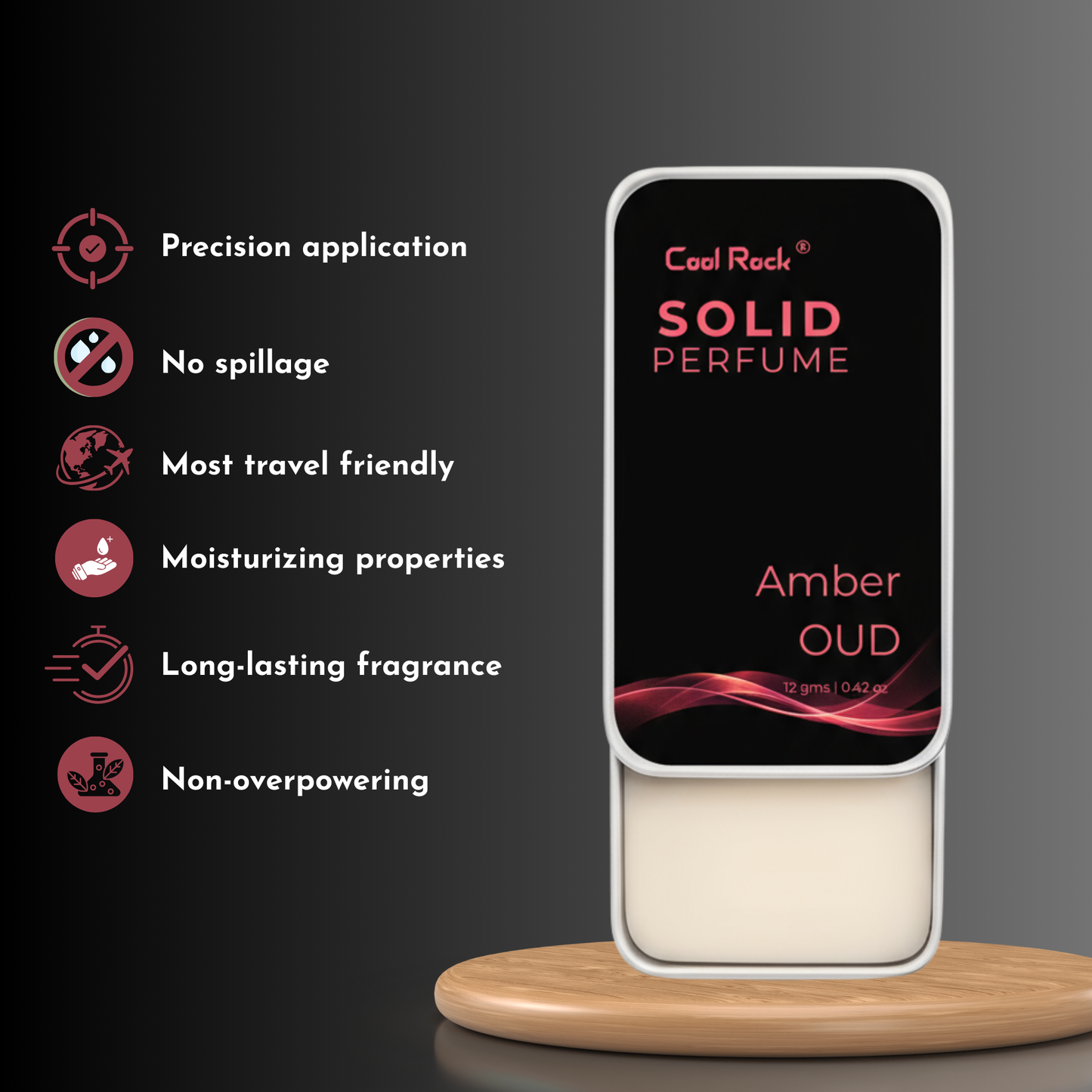 Cool Rock Solid Perfume Duo – Wood Sage & Sea Salt + Amber Oud | Long-Lasting, Alcohol-Free, Travel-Friendly Solid Fragrance for Men & Women | 12g Each