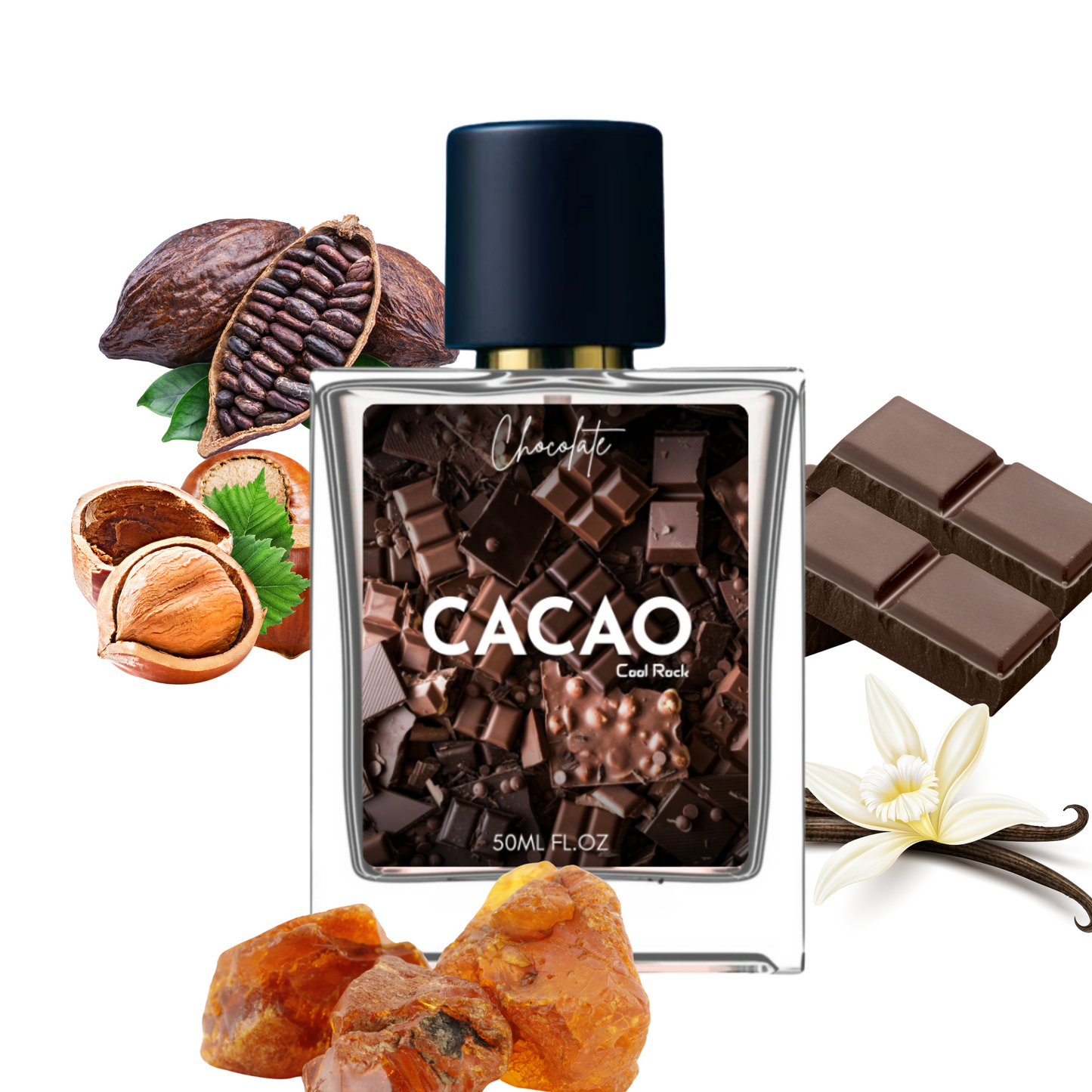 Cool Rock Luxury Perfume Combo – Cacao Gourmand Oriental & White Oud Extrait de Parfum – Long Lasting, Unisex, Premium Fragrance, 50ml Each
