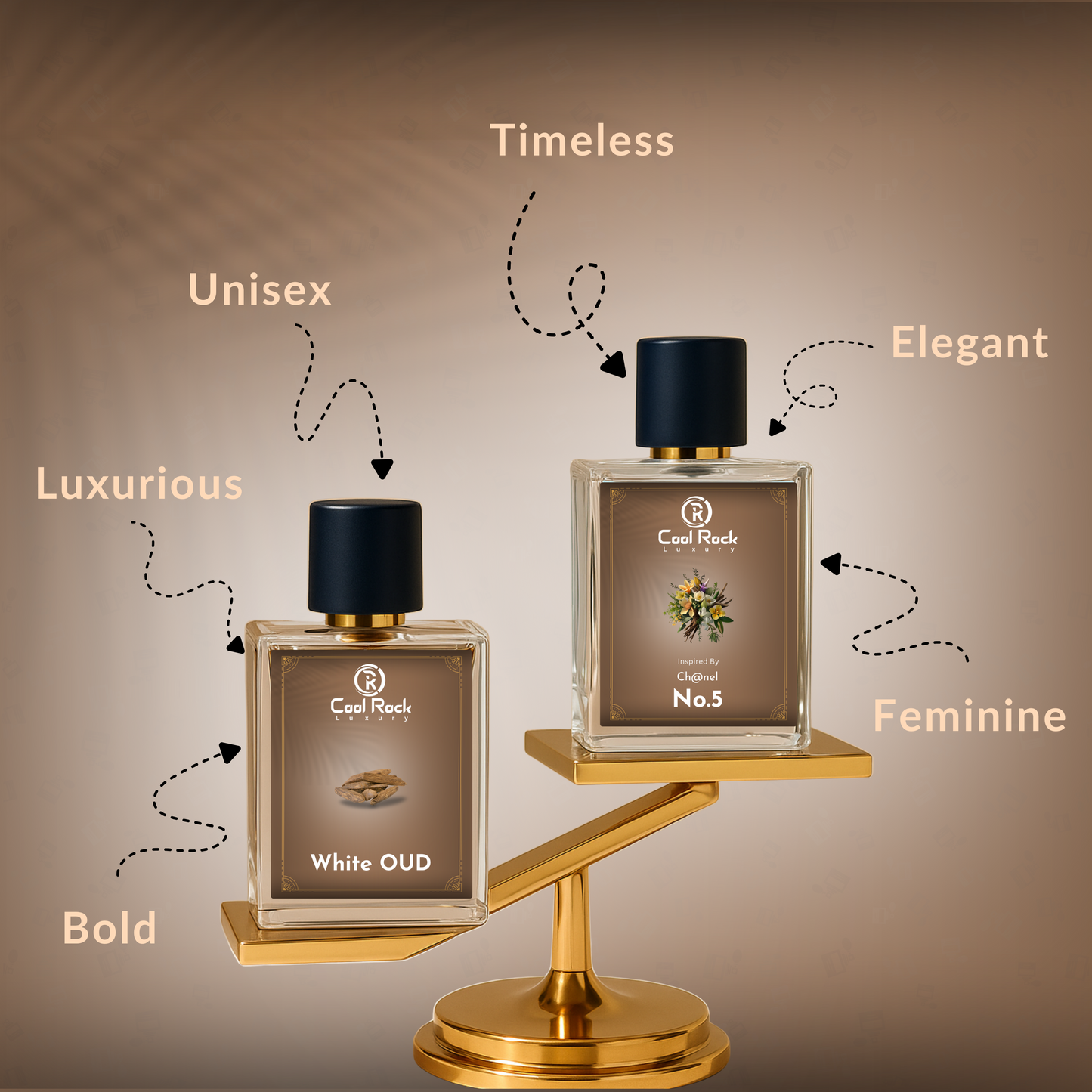 Ch@nel No. 5 & White Oud Perfume Combo | Luxury Fragrance Set Iconic Floral and Rich Oud Scent | Long-Lasting Perfume