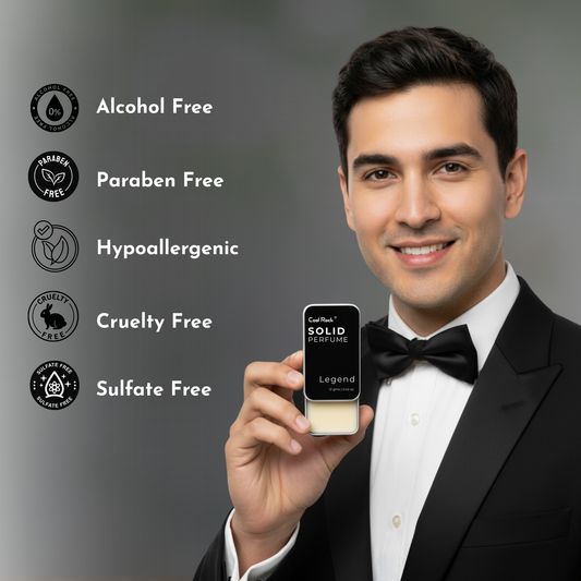 Cool Rock Solid Perfume Duo – No.5 & Legend | Long-Lasting, Alcohol-Free, Travel-Friendly | 12g Each