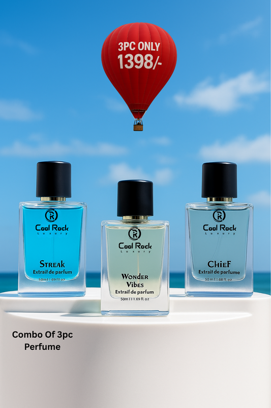 Premium Perfume Set of 3x50ml | Wonder Vibes For Men | Streak For Women | Chief Unisex Luxury Fragrance Scent