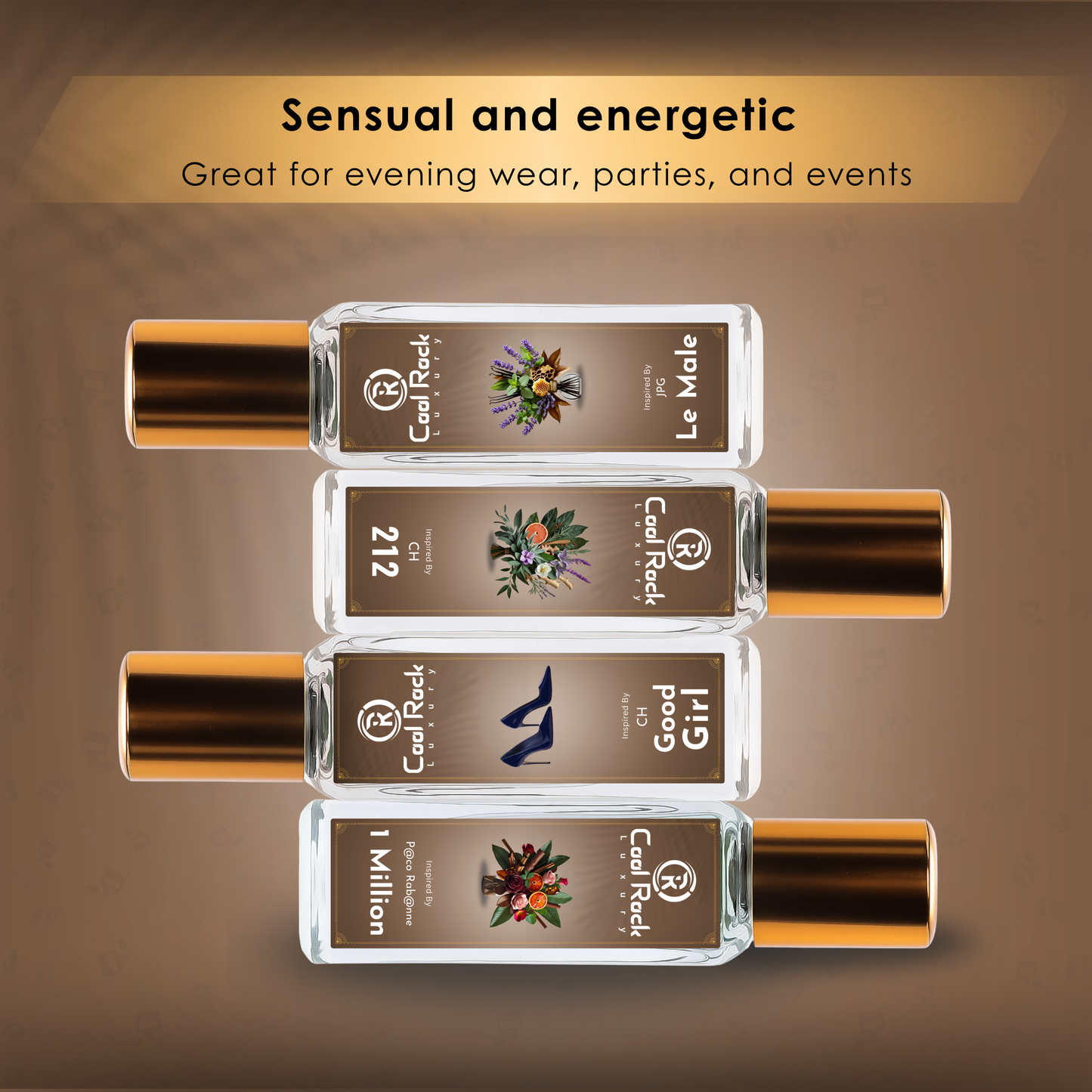 C-4 | Night Out Perfume Set | 1 Million, Good Girl, 212 & Le Male | Bold & Seductive Party Wear Combo (4 x 20ml)