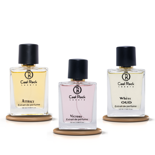 Cool Rock Luxury | Long Lasting 3x50ml Perfume for Men and Women | Floral, Musky and OUD Premium Fragrance Scent with Extrait De Parfum