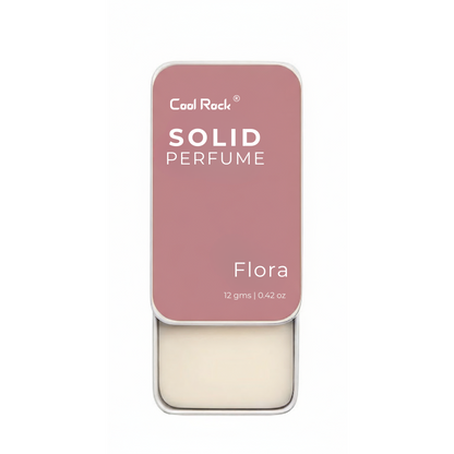 Cool Rock Solid Perfume Combo – Flora & Chocolate Cacao | Long Lasting Solid Wax Perfume for Men & Women | Alcohol-Free (12g Each)
